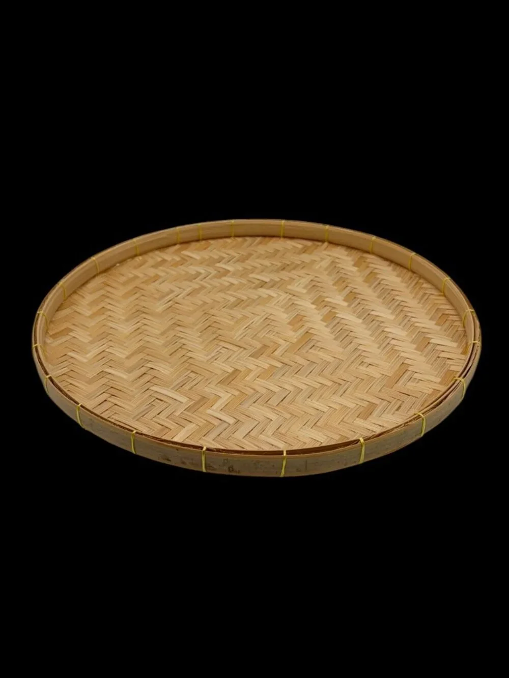 Set of 3 Handwoven Bamboo Wall Baskets Trays Boho Tribal Farmhouse Decor